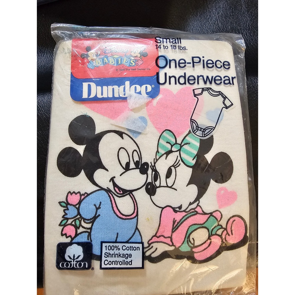 NIP Vintage Dundee Baby Disney Babies One Piece Underwear Small 14-18 Pounds